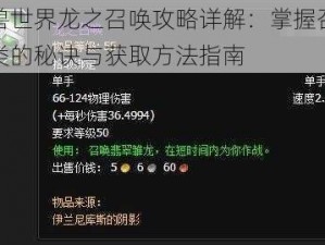 魔兽世界龙之召唤攻略详解：掌握召唤龙类的秘诀与获取方法指南