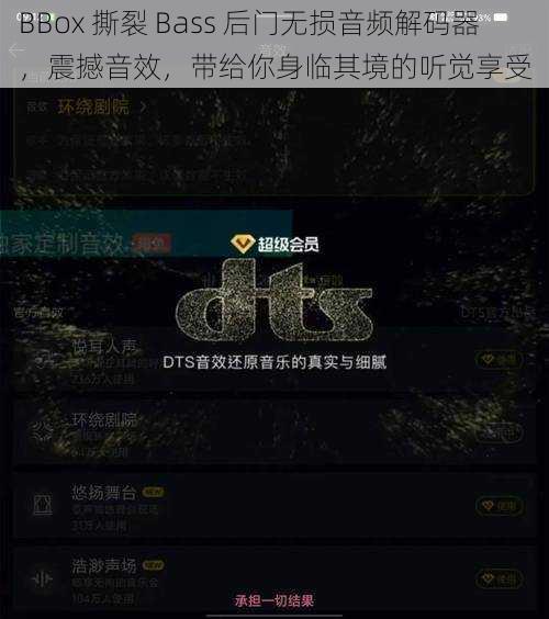 BBox 撕裂 Bass 后门无损音频解码器，震撼音效，带给你身临其境的听觉享受