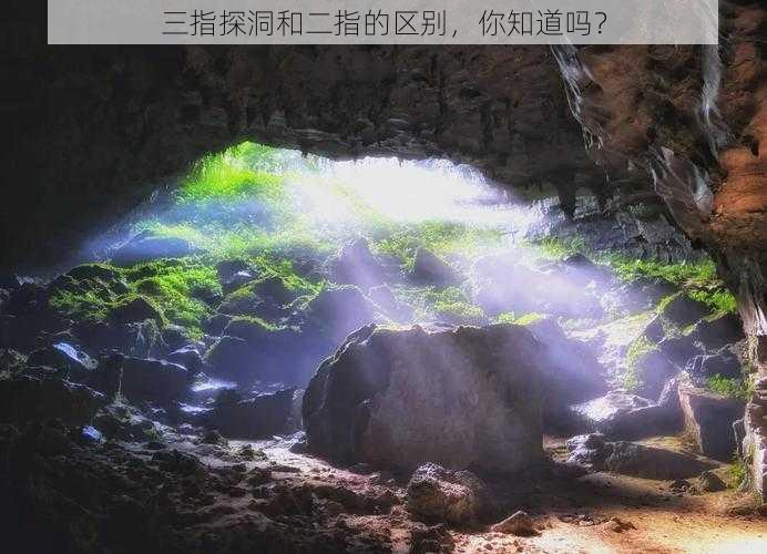 三指探洞和二指的区别，你知道吗？