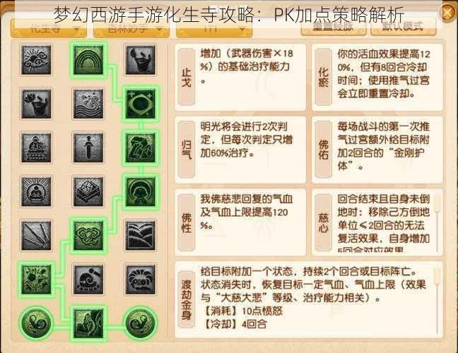 梦幻西游手游化生寺攻略：PK加点策略解析