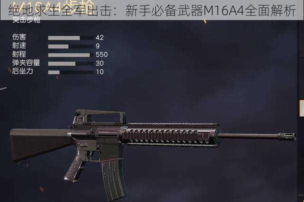 绝地求生全军出击：新手必备武器M16A4全面解析