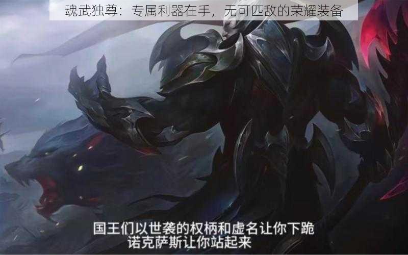 魂武独尊：专属利器在手，无可匹敌的荣耀装备