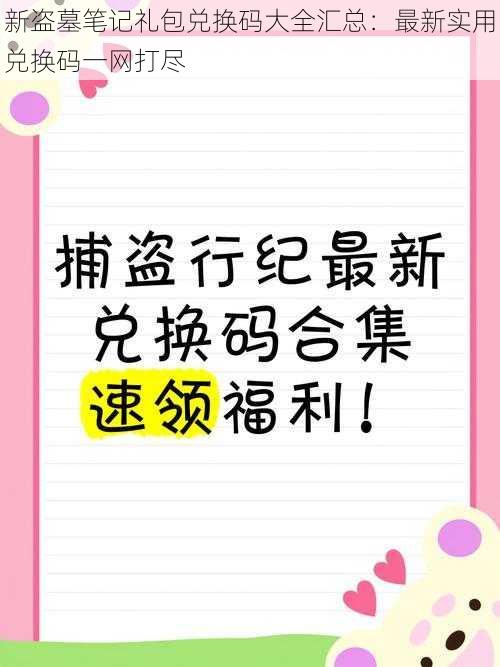 新盗墓笔记礼包兑换码大全汇总：最新实用兑换码一网打尽