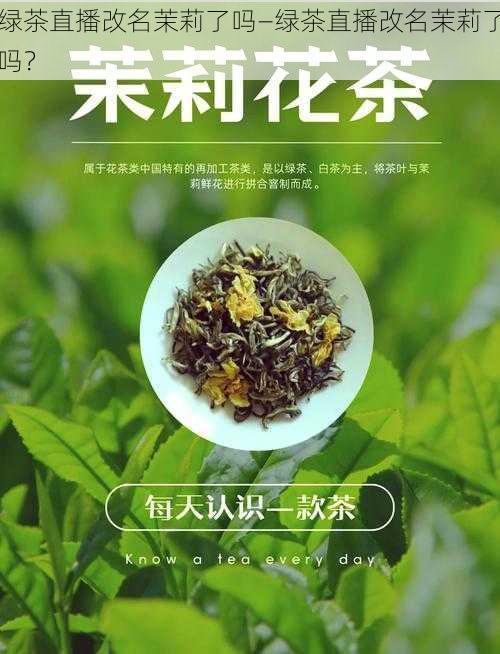 绿茶直播改名茉莉了吗—绿茶直播改名茉莉了吗？