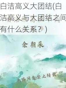 白洁高义大团结(白洁高义与大团结之间有什么关系？)