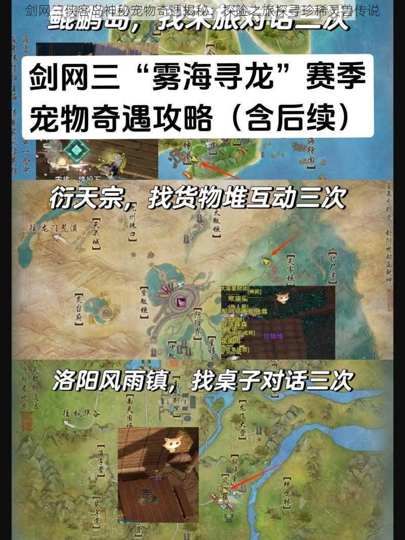 剑网三侠客岛神秘宠物奇遇揭秘：探险之旅探寻珍稀灵兽传说