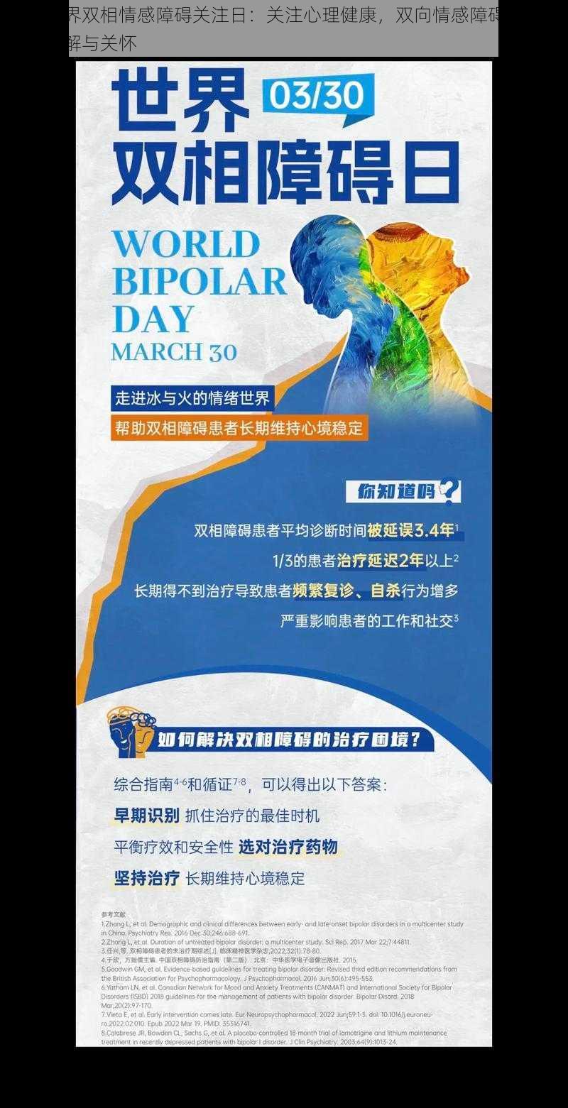 今日世界双相情感障碍关注日：关注心理健康，双向情感障碍群体需更多理解与关怀